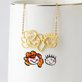 Baby Painting Necklace Choker Jewelry For Family Members