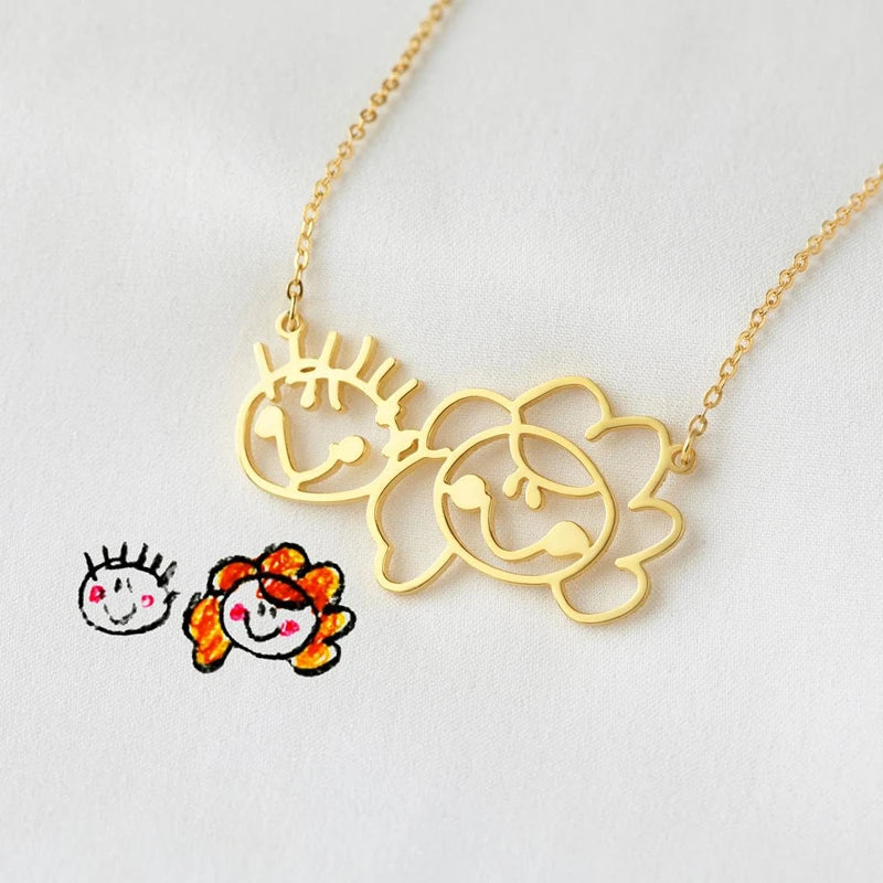 Baby Painting Necklace Choker Jewelry For Family Members