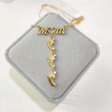 Baby Feet Pendant Name Necklace MOM Heart Necklace