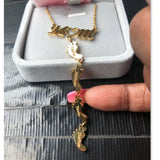 Baby Feet Pendant Name Necklace MOM Heart Necklace