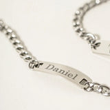 Personalized Men's Name Bracelet Stainless Steel Engraved