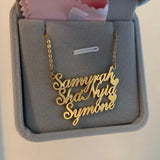 Personalized Family Name Heart Choker Necklace
