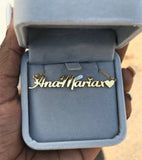 Personalized Family Name Heart Choker Necklace