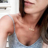 Personalized Hebrew Name Necklace Stainless Steel Choker Jewelry