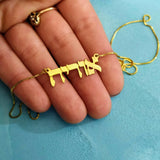 Personalized Hebrew Name Necklace Stainless Steel Choker Jewelry