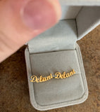 Custom Name Stud Earrings Personalized Initials Letters Nameplate Jewelry
