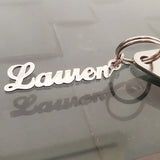 Custom Name Keyring Stainless Steel Keychain for Women Men