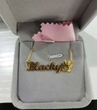 Personalized Cat Paw Name Necklace Dog Footprint Pendant Women Children Jewelry