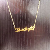 Personalized Cat Paw Name Necklace Dog Footprint Pendant Women Children Jewelry