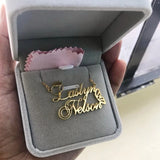 Personalized Names Necklaces Stainless Steel Crown Butterfly Choker Necklace