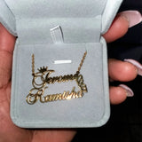 Personalized Names Necklaces Stainless Steel Crown Butterfly Choker Necklace