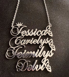Personalized Names Necklaces Stainless Steel Crown Butterfly Choker Necklace