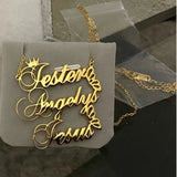 Personalized Names Necklaces Stainless Steel Crown Butterfly Choker Necklace