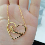 Heart Name Necklace For Women Girl Personalized Wedding