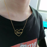 Heart Name Necklace For Women Girl Personalized Wedding