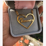 Heart Name Necklace For Women Girl Personalized Wedding