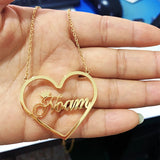 Heart Name Necklace For Women Girl Personalized Wedding