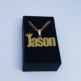 Personalized Name Necklace Custom Bold Font Chain for Men and Women
