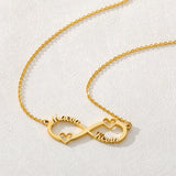 Custom Heart Name Necklace, Stainless Steel