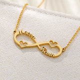 Custom Heart Name Necklace, Stainless Steel