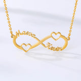 Custom Heart Name Necklace, Stainless Steel