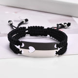 Personalized Couple Bracelets Set, Sweetheart Puzzle Love Bangle