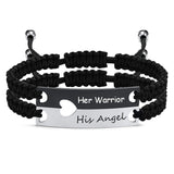 Personalized Couple Bracelets Set, Sweetheart Puzzle Love Bangle