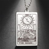 Tarot Cards Necklace Pendent Stainless Steel Jewelry