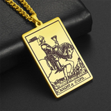 Tarot Cards Necklace Pendent Stainless Steel Jewelry