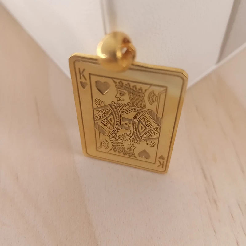 Tarot Cards Necklace Pendent Stainless Steel Jewelry
