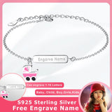 Personalized Name Bracelet Sterling Silver Chain for Girls