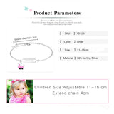 Personalized Name Bracelet Sterling Silver Chain for Girls