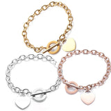 Engraving Name Charm Bangle Bracelet Stainless Steel