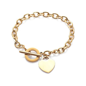 Engraving Name Charm Bangle Bracelet Stainless Steel