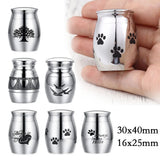 Small Pet Cremation Urn Stainless Steel Keepsake for Ashes