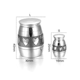 Small Pet Cremation Urn Stainless Steel Keepsake for Ashes