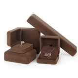 Flannel Jewelry Storage Box High Velvet Jewellery Packaging Case