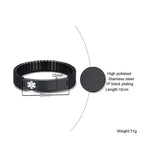 Personalized Medical Alert ID Bracelet Stainless Steel