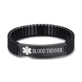 Personalized Medical Alert ID Bracelet Stainless Steel