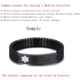 Personalized Medical Alert ID Bracelet Stainless Steel