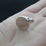 Personalized Stainless Steel Name Logo Cufflinks for Men's Wedding