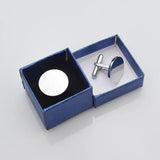 Personalized Stainless Steel Name Logo Cufflinks for Men's Wedding