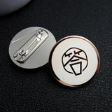 Stainless Steel Round Lapel Pin Brooches for Suit Coat Accessories