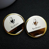 Stainless Steel Round Lapel Pin Brooches for Suit Coat Accessories