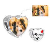 925 Sterling Silver Cat Dog Animal Footprint Beads Charms for Bracelets