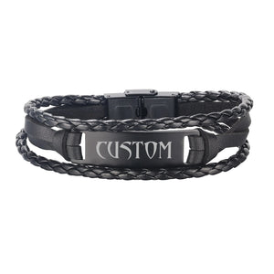 Vintage National Style Stainless Steel Men's Bracelet
