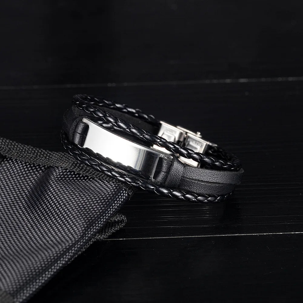 Vintage National Style Stainless Steel Men's Bracelet