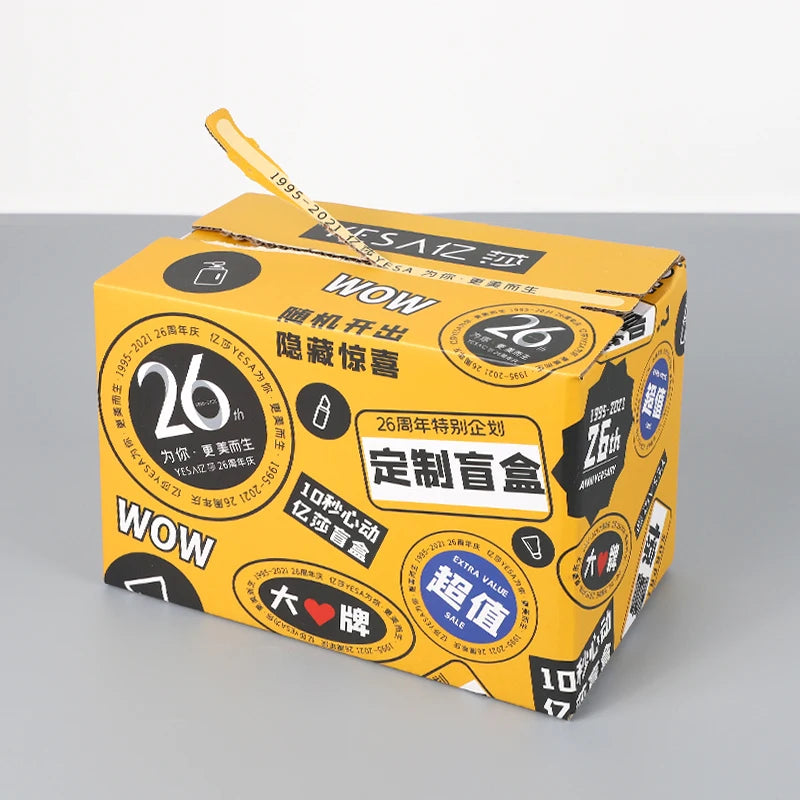 Logo Cardboard Corrugated Zipper Peel Off Closure Logo Mailing Box