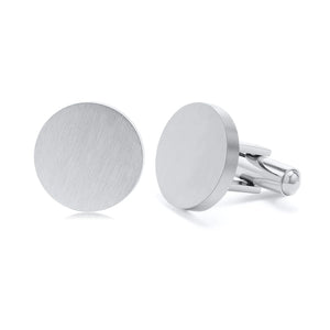 Personalized Stainless Steel Cufflinks - Engraved Logo Name Date