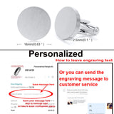 Personalized Stainless Steel Cufflinks - Engraved Logo Name Date